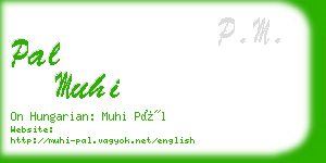 pal muhi business card